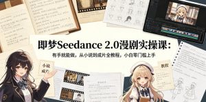 即梦Seedance 2.0漫剧实操课：有手就能做，从小说到成片全教程，小白零门槛上手-阿俊淘金