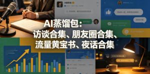 AI蒸馏包：访谈合集、朋友圈合集、流量黄宝书、夜话合集【文档】-阿俊淘金