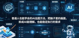 普通⼈也能学会的AI出图⽅法，把脑子里的画面，拆成AI能理解、也能稳定执行的需求【文档】-阿俊淘金