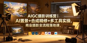 AIGC摄影训练营｜AI置景+合成精修+多工具实操，商业摄影全流程落地课-阿俊淘金