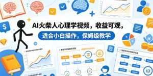 AI火柴人心理学视频，收益可观，适合小白操作，保姆级教学-阿俊淘金