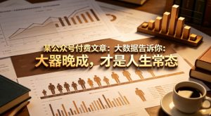 某公众号付费文章：大数据告诉你：大器晚成，才是人生常态-阿俊淘金