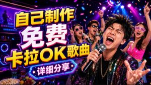 零基础AI制作免费卡拉OK视频教程，从歌曲生成、音轨分离到字幕制作、视频导出，手把手教学-阿俊淘金