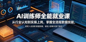 AI训练师全能就业课,从行业认知到实操上岗,掌握全流程数据技能,轻松入职新兴热门岗位-阿俊淘金