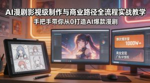 AI漫剧影视级制作与商业路径全流程实战教学，手带你从0打造AI爆款漫剧-阿俊淘金