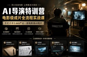 AI导演特训营,电影级成片全流程实战课,手把手带你从0产出一部电影级AI短片-阿俊淘金
