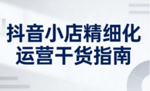 抖音小店精细化运营干货指南新版,助力商家系统提升店铺运营能力(更新26年6月)-阿俊淘金