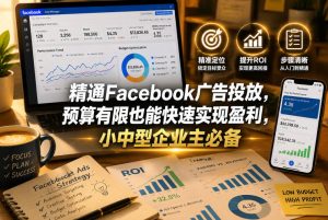 精通Facebook广告投放，预算有限也能快速实现盈利，小中型企业主必备【原创双语字幕】-阿俊淘金