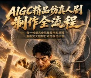 AIGC精品仿真人剧豢龙人全流程制作解析2026,国风仿真人创作+打斗剧情+人设编排,一站式AI短剧入门-阿俊淘金