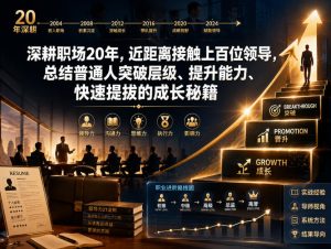 付费文章:深耕职场20年,近距离接触上百位领导,总结普通人突破层级、提升能力、快速提拔的成长秘籍(全网独家干货)-阿俊淘金