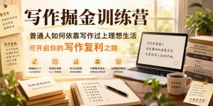 写作掘金训练营,普通人如何依靠写作过上理想生活,可开启你的写作复利之路(更新6月)-阿俊淘金