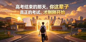 付费文章：高考结束的那天，你这辈子真正的考试，才刚刚开始-阿俊淘金