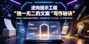 逆向提示工程教您突破AI常规限制，写出独具魅力独一无二的文案，引人注目的写作秘诀【原创双语字幕】-阿俊淘金