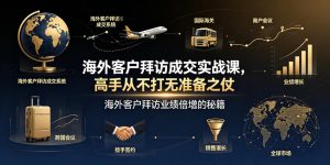 海外客户拜访成交实战课,高手从不打无准备之仗,海外客户拜访业绩倍增的秘籍-阿俊淘金
