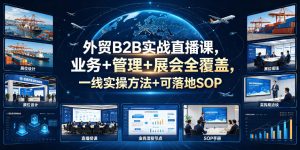 外贸B2B实战直播课，业务+管理+展会全覆盖，一线实操方法+可落地SOP-阿俊淘金