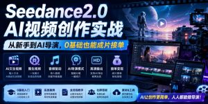 Seedance2.0 AI视频创作实战,从新手到AI导演,0基础也能成片接单变现-阿俊淘金