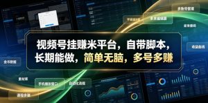 视频号挂賺米平台，自带脚本，长期能做，简单无脑，多号多賺【揭秘】-阿俊淘金