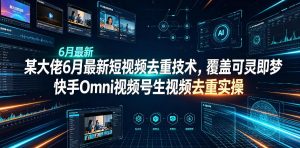 某大佬6月最新短视频去重技术，覆盖可灵即梦快手Omni视频号生视频去重实操-阿俊淘金