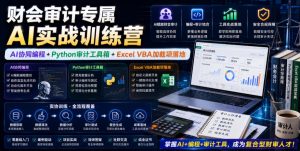 财会审计专属AI实战训练营｜AI协同编程+Python审计工具箱+Excel VBA加载项落地-阿俊淘金