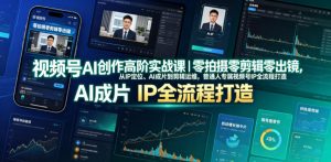 视频号AI创作高阶实战课｜零拍摄零剪辑零出镜，从IP定位、AI成片到剪辑运维，普通人专属视频号IP全流程打造-阿俊淘金