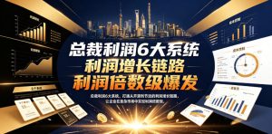 总裁利润6大系统，打通从开源到节流的利润增长链路，让企业在复杂市场中实现利润倍数级爆发-阿俊淘金