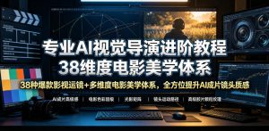 专业AI视觉导演进阶教程，38种爆款影视运镜+多维度电影美学体系，全方位提升AI成片高级感与镜头质感-阿俊淘金