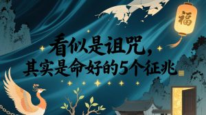 付费文章：看似是诅咒，其实是命好的5个征兆-阿俊淘金