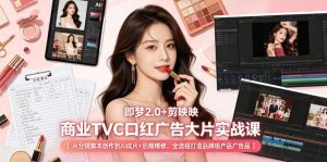 即梦2.0+剪映商业TVC口红广告大片实战课｜从分镜脚本创作到AI成片+后期精修，全流程打造品牌级产品广告-阿俊淘金