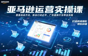 亚马逊运营实操课，覆盖选品方法、新品口诀必学、广告最新打法等全流程，打造跨境爆款店铺（更新6月）-阿俊淘金