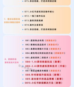 小红书虚拟项目特训班9.0,AI原创PPT技术全跑通,单品单店月纯利润几个W-阿俊淘金