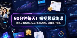 90分钟每天!短视频系统课教你从0做到TikTok上1.8万粉丝,还能单月賺8k【原创双语字幕】-阿俊淘金