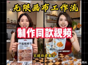 无限画布工作流一键复刻爆款带货视频,实操搭建,操作简单-阿俊淘金