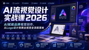 AI流视觉设计实战课2026:AI赋能品牌视觉创作,从Logo设计到商业视觉全流程落地-阿俊淘金