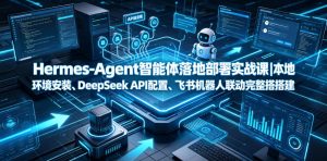 Hermes-Agent智能体落地部署实战课|本地环境安装、DeepSeek API配置、飞书机器人联动完整搭建教程-阿俊淘金