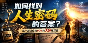 付费文章:如何找对人生密码的答案?这一篇让你比90%的大师还厉害!-阿俊淘金