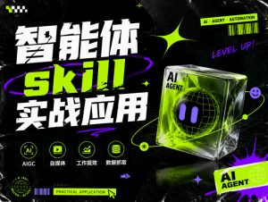 智能体skill实战应用,为寻求利用智能体进行工作提效的人打造,案例演示,纯实战课-阿俊淘金