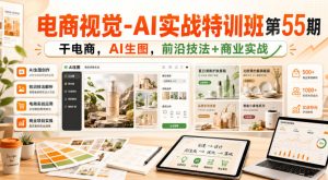 电商视觉-AI实战特训班第55期,干电商,AI生图,前沿技法+商业实战-阿俊淘金
